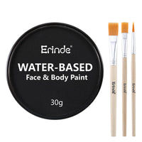 Erinde Blue Face Paint Palette, Water Based Face & Body Paint, Cream Makeup Palette With Makeup Brushes, Non-Toxic, Blendable, Highly Pigmented, Facepaint for Fancy Ball, Parties, Club, Night-Out, 30g