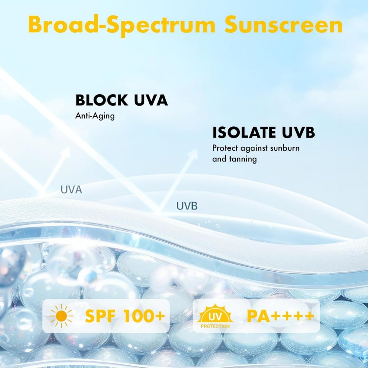 Yoowan Spf 100 Sunscreen,Sun Cream Spf 100,High Factor Sun Cream Sp-F 100,Pa+++,Light Uv Protetion Sunscreen For Face&Body,Long-Lasting Hydration,Water And Sweat Resistant,Refreshing,Non Greasy&Non Sticky