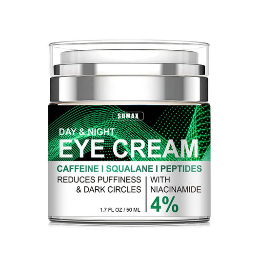 QIEEUMIN Caffeine Eye Cream for Dark Circles and Puffy Eyes with 4% Niacinamide Anti-Aging Collagen Eye Cream for Wrinkles Deeply Nourishing Skin Tightening 50ml