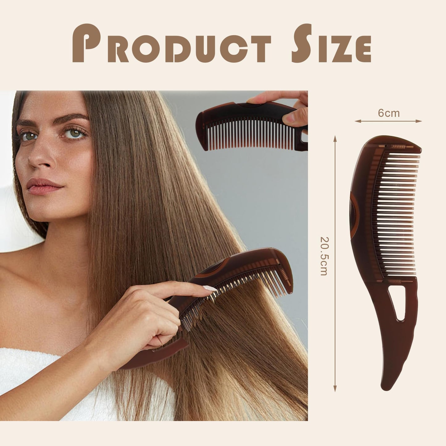 Generic 2Pcs Dandruff Comb Set, Hollow Tooth Scalp Comb with Skin Scraping Handle, 8x2.4 Inch Scalp Detox & Cleaning Combs for Women & Men, Psoriasis Combs for Healthy Hair & Comfortable
