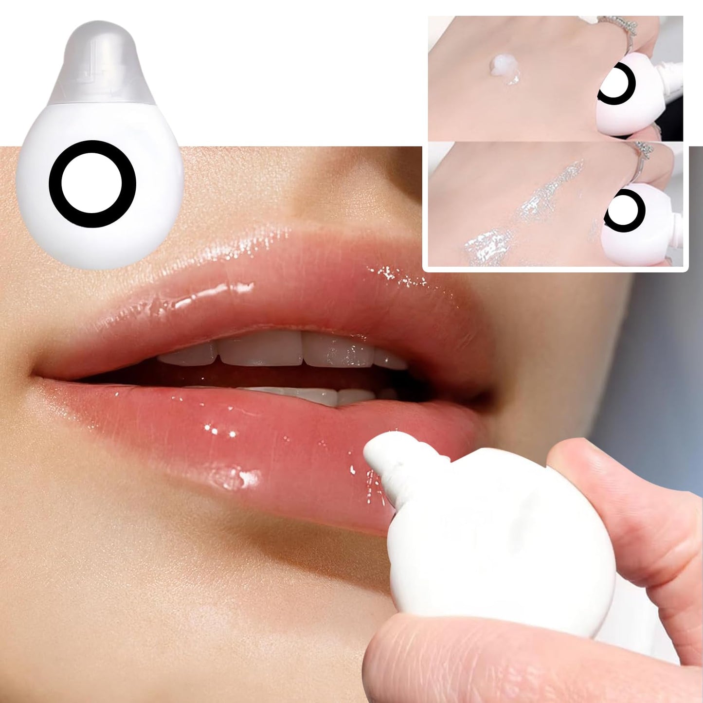 MADGININE Squalane + Amino Acids Lip Balm 4 PCS,New Squalane Amino Acids Lip Balm All-Day Moisture for Dry Lips,Squalane Amino Acids Lip Balm Multi-use for Cuticles & Elbows,Squalane Lip Balm