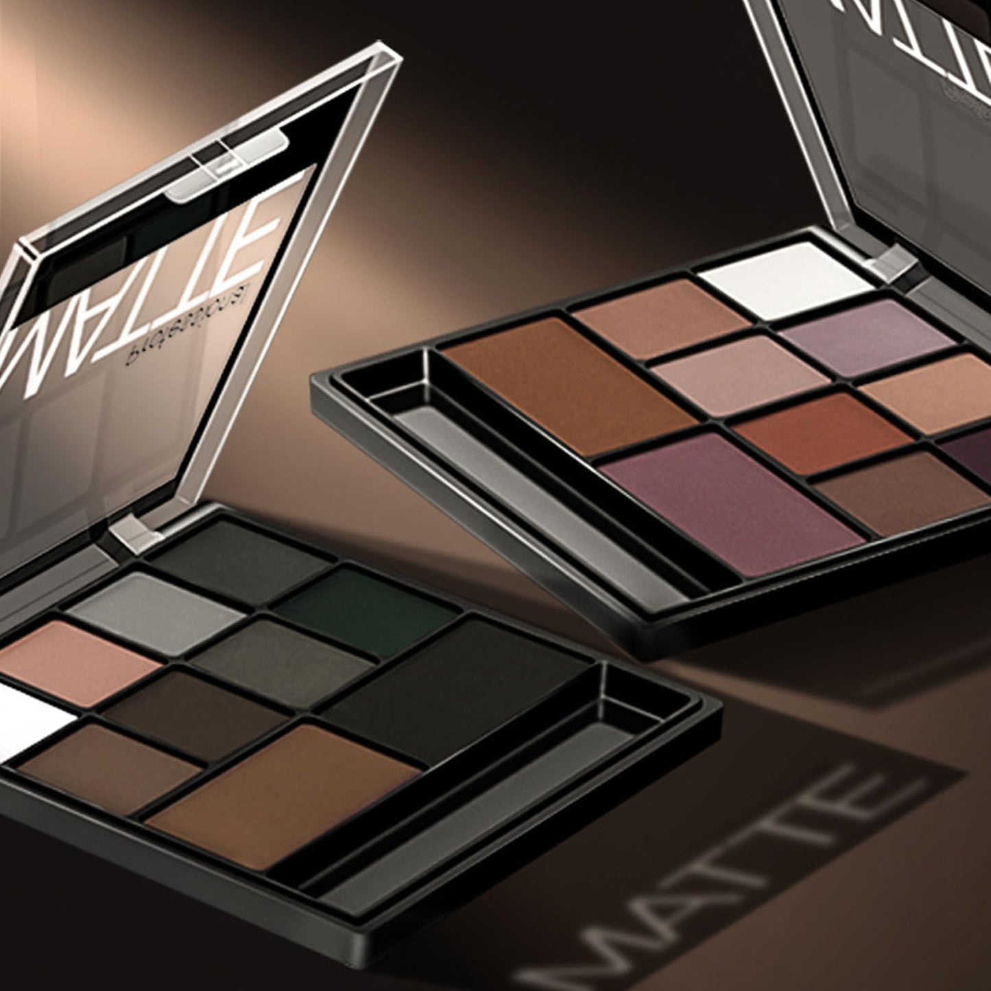 GEEWHILE Eyeshadow Palette Matte Eye Shadow Pallets Long Lasting 10 Eye Shadow Shades Smokey Makeup Highly Pigmented Purple Brown Eyeshadow Makeup Palette,Waterproof Eyeshadow With Dual-Ended Applicator Brush