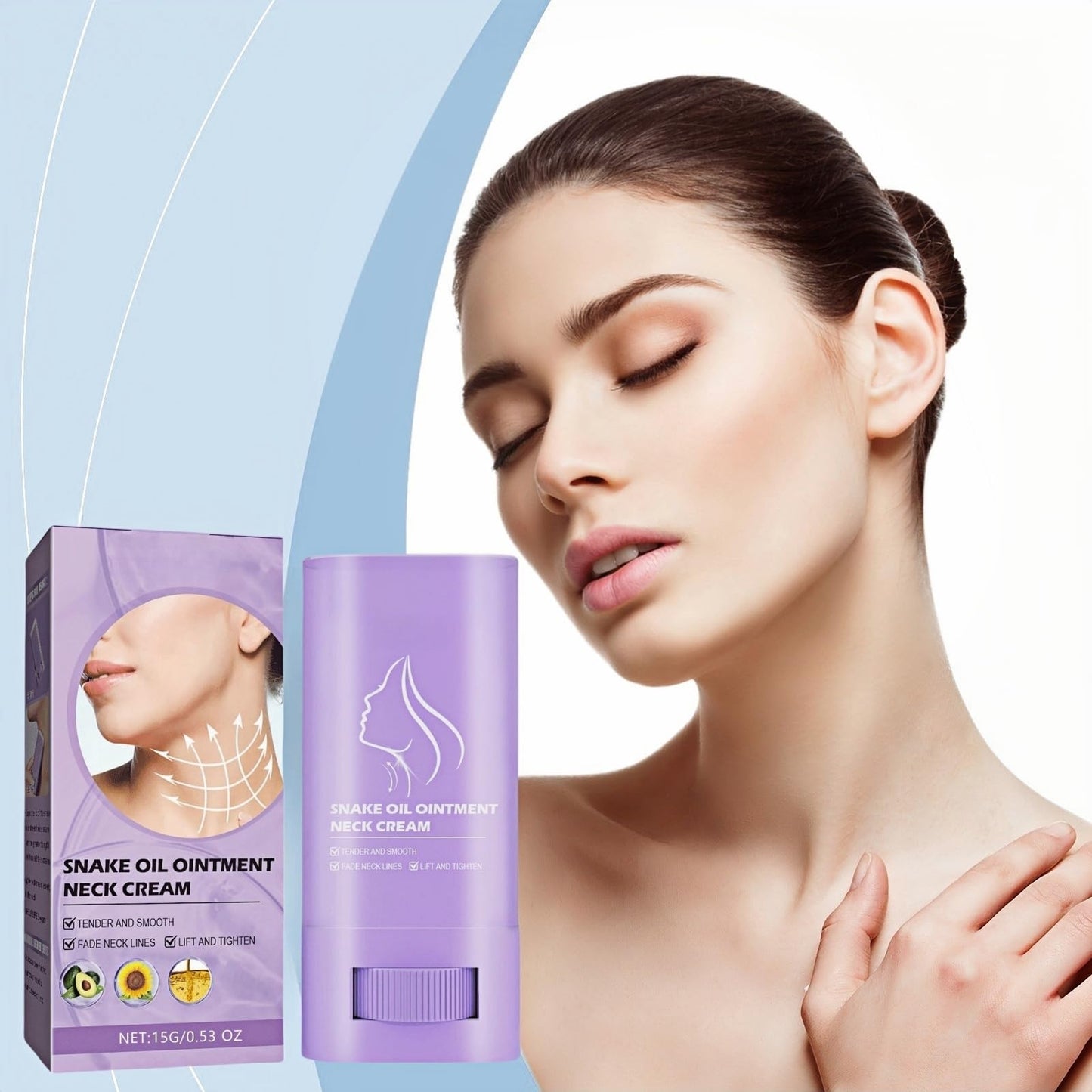 Samu Neck Firming Cream,Wak Firming & Lifting Ne-ck Cream,Anti Aging Ne-ck Cream for Sagging and Tighten,Firm-ing Cre-am for Loose Skin,Ne-ck Tightening Products,Ne-ck Tightening Cre-am,Ne-ck Fir-ming