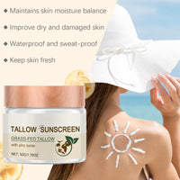 SingHao Beef Tallow Sunscreen SPF 50,Beef Tallow Balm for Skin,Sun Crea/m Face Moisturiser,Be/ef Tall/ow Skin Care,Tall/ow Balm Instant Sun Protection,SP/F 50 Face Moisturiser,Be/ef Tall/ow Cre/am Face Cream