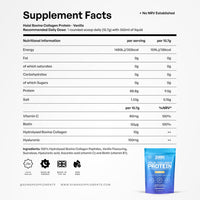 SUNNA SUPPLEMENTS - Halal Bovine Collagen Protein Powder for Hair, Skin, Nails & Joints | Hydrolysed Premium Bovine Collagen Peptides for Women & Men | Vanilla Flavour | Gluten Free | 266g