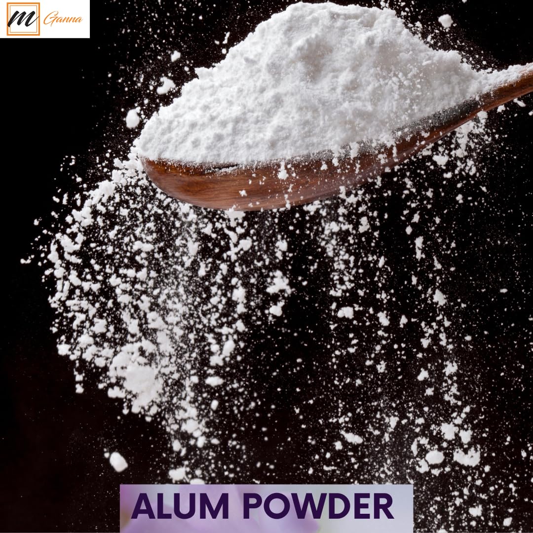 mGanna 100% Natural Alum Powder for Clear and Glowing Skin and Health 100 GMS / 0.22 LBS