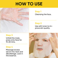 Pack of 10 Sheet Rice Face Masks, Hydrate, Moisturizing, Beauty Face Care Masks Skincare with Vegan Plant Extracts