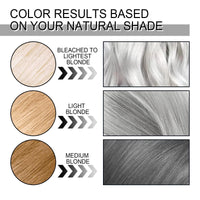 Jinjiar 2 in 1 Natural Essence Extract Silver Hair Dye,Silve-r Metallic Hai-r Dye,Silver Gray Natural Ha-ir D-ye Cream,Nice and Easy H-air Dy-e,Silv-er Hair Toner,Hair Color for Women,Hair Lightener(Silv-er)