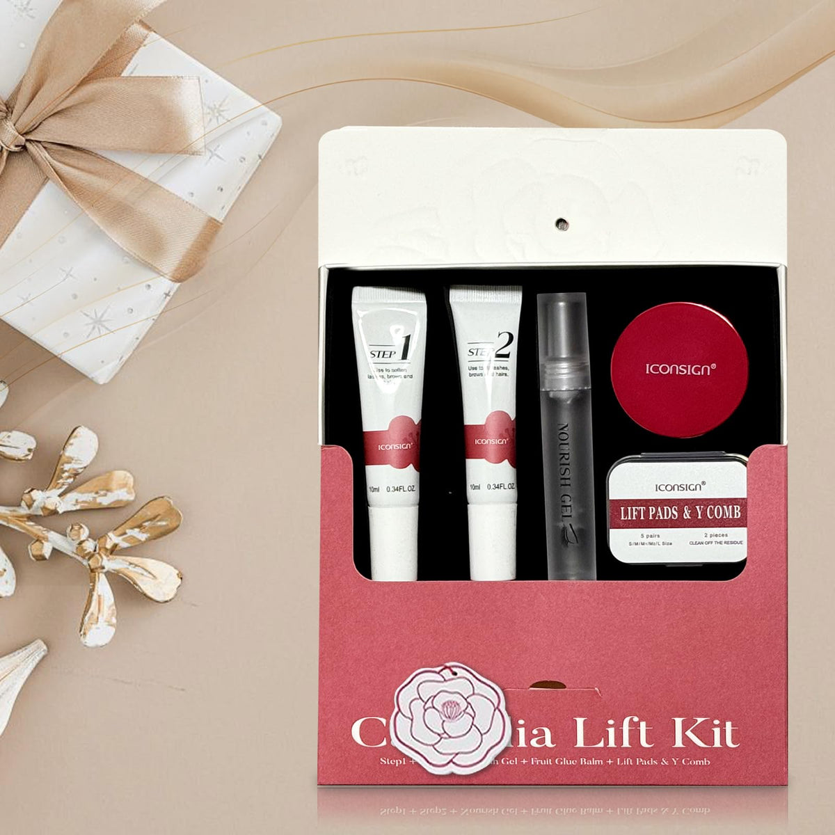 LUCKY CAT 2025 Lash Lift Kit - Professional Eyebrow Lamination Kit Lash Perm Beginner Set with High Adhesion Glue and Long-Lasting Curling, Gentle Formula for Sensitive Eyes