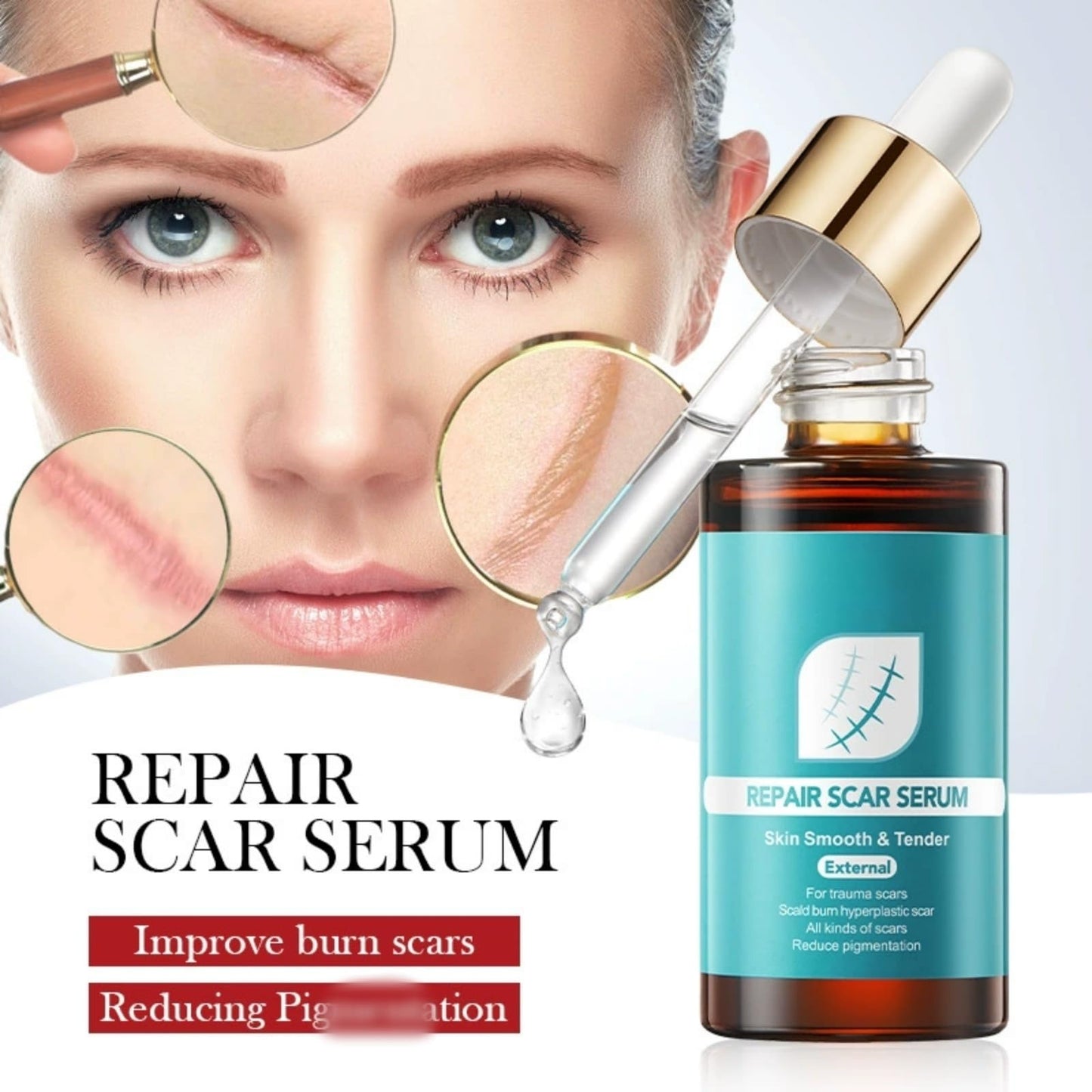 Jinjiar Scar Removal Set with Repair Scar Cream & Serum,Scar Removal Cream,Scar Treatment,Advanced Scar Gel for Old and New Scars,Scar Crea-m After Surgery,S-car Healing Cre-am,Acne Sc-ar Treatment,Scar Away