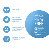 Rimmel Kind + Free Natural Finish Pressed Powder, Translucent 001