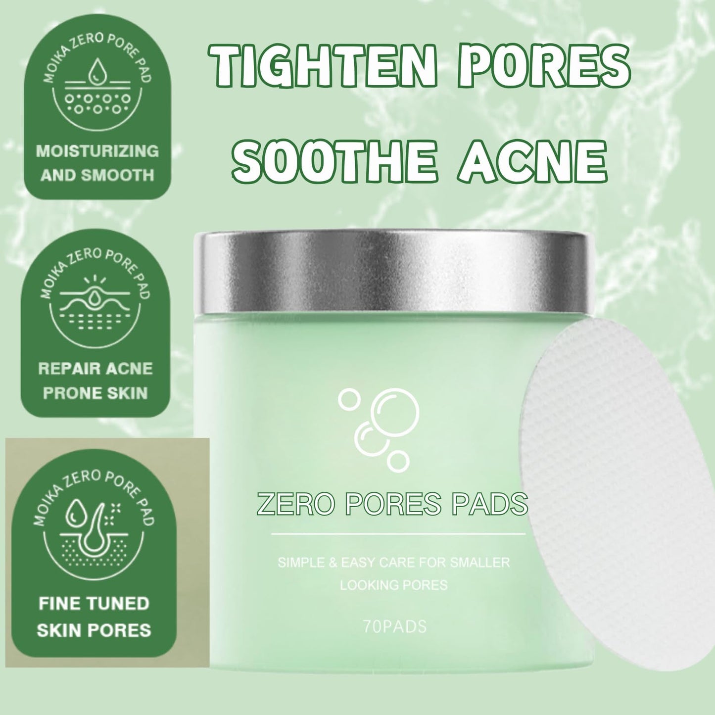 Thalixiry Zero Pores Pads – Exfoliating Face Pads for Deep Cleansing & Smoother Skin – Dual-Textured Gentle Pore Refining Toner Pad for Daily Skincare, Refresh & Delicate Skin 70 Pad