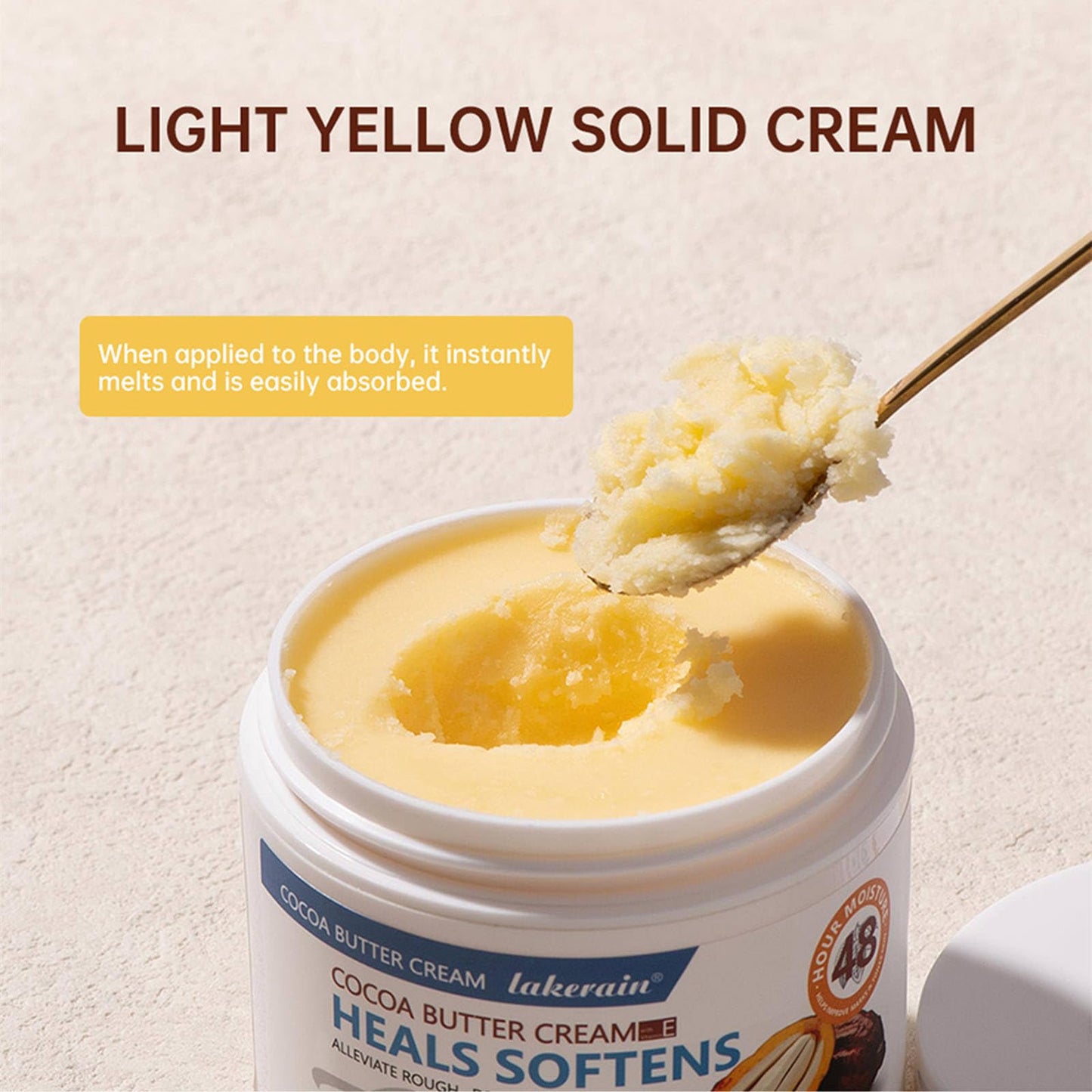 Cocoa Butter Cream for Body & Face Multi-Purpose Solid Cream Nourishes and Softens The Skin Smoothes Marks Cocoa Butter Moisturiser 100g