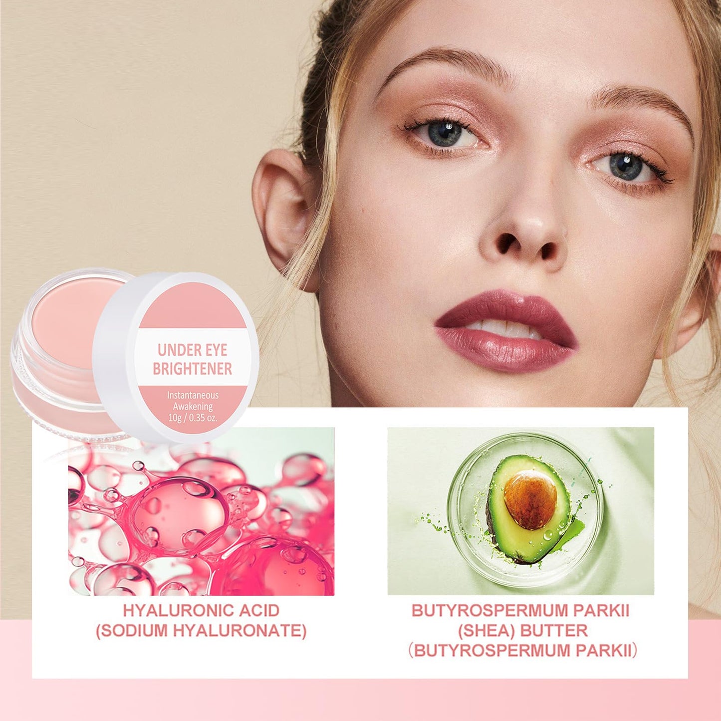 AuraAnge Full Coverage Under Eye Brightener & Concealer - Long Lasting Dark Circle Corrector, Under Concealer with Full Coverage Eye Primer - Improving Blemishes and Fine Lines