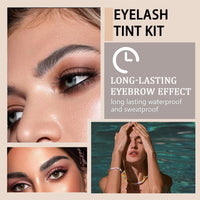 AuraAnge Eyebrow & Eyelash Tint Kit, Black Eyebrow Dye, Semi-Permanent Eyelash Tint, Volume Lashes & Full Brows Last 4 Weeks, Fast & Easy Application with All Tools, Sensitive Skin Friendly, 30ml