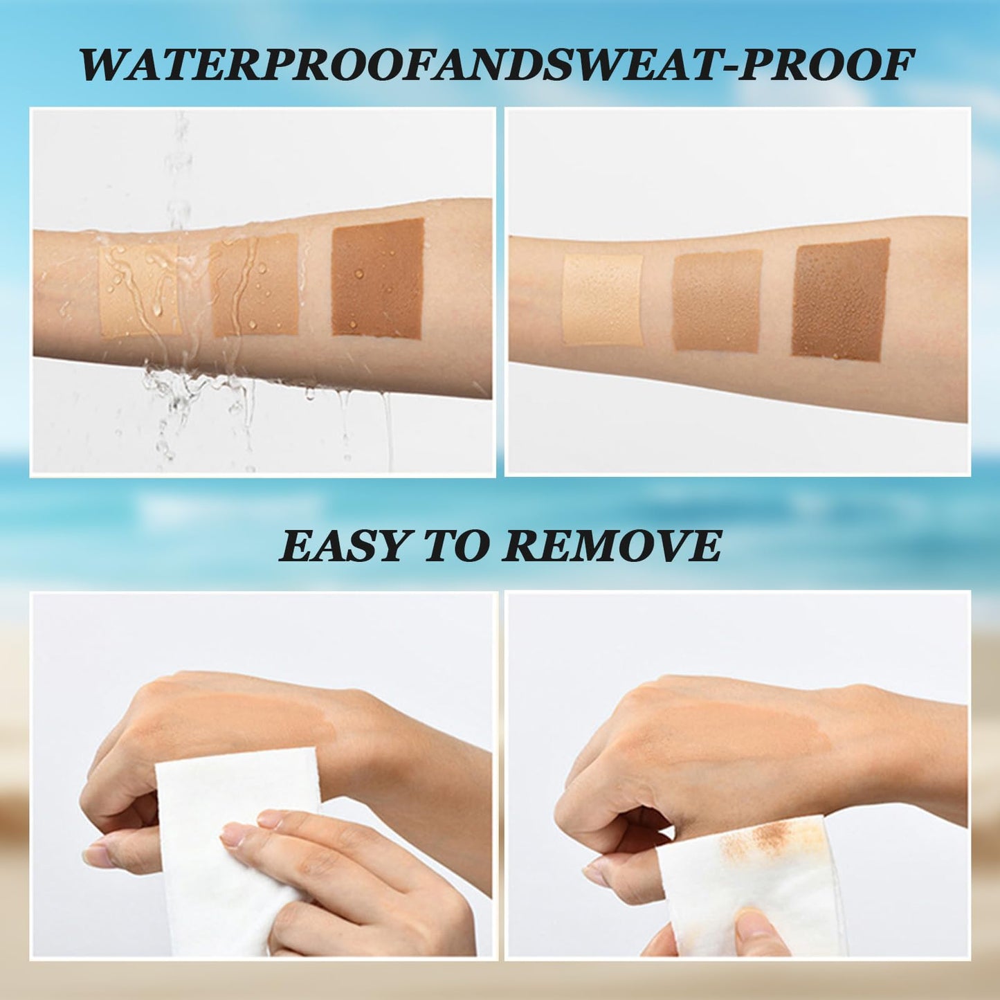 BoloShine Leg Makeup Waterproof, No Transfer Leg Make Up to Cover Veins, Body Scar Tattoo Cover Up, Long-Lasting, Light & Easy Application, Full Coverage Concealer for Women (Light Glow)