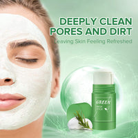 HZZYJ 2 Pack Green Tea Cleansing Mask Stick,Blackhead Remover Mask Stick,Purifying Clay Stick,Anti-Acne Oil Control & Clean Pores for All Skin Types Women and Men