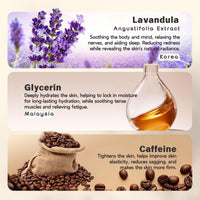 Massage Oil for Massage Therapy 230ml, Cellulite Massage Oil for Relaxing & Muscle Pain Relief - Lavender MassageOil for Skin with Caffeine Recovery, Cellulite Appearance Relaxation