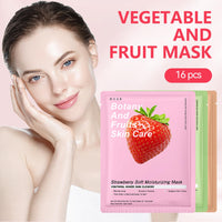 DOOCECIY 16 PCS Face Masks Skincare Set, Hydrating and Soothing Sheet Face Mask for Women Girls for All Skin Types
