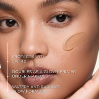 Daily Fluid Tinted Sunscreen SPF 40, Zinc Oxide+Mineral Sunscreen for Sensitive Skin, SPF Face Suncream Lightweight Non Greasy, Natural Tone & No White Cast, Light Coverage, MY210