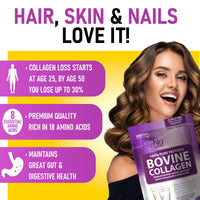 Skin Pep Collagen Powder 450g, Ultra Premium Hydrolysed Bovine Collagen Peptides by SkinPep - Halal & Kosher - High Levels of The 8 Essential Amino Acids, Collagen Supplements, Made in UK