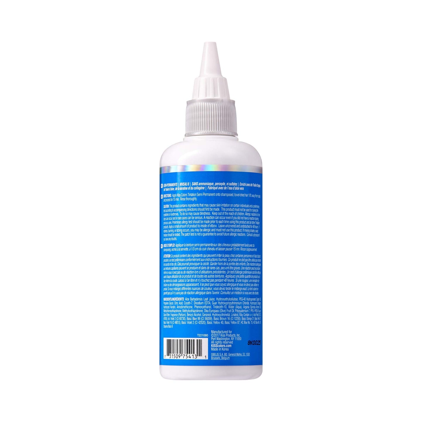 KISS Kiss Tintation Semi Permanent Hair Colour With Argan oil, Aloe Vera - Azure T221