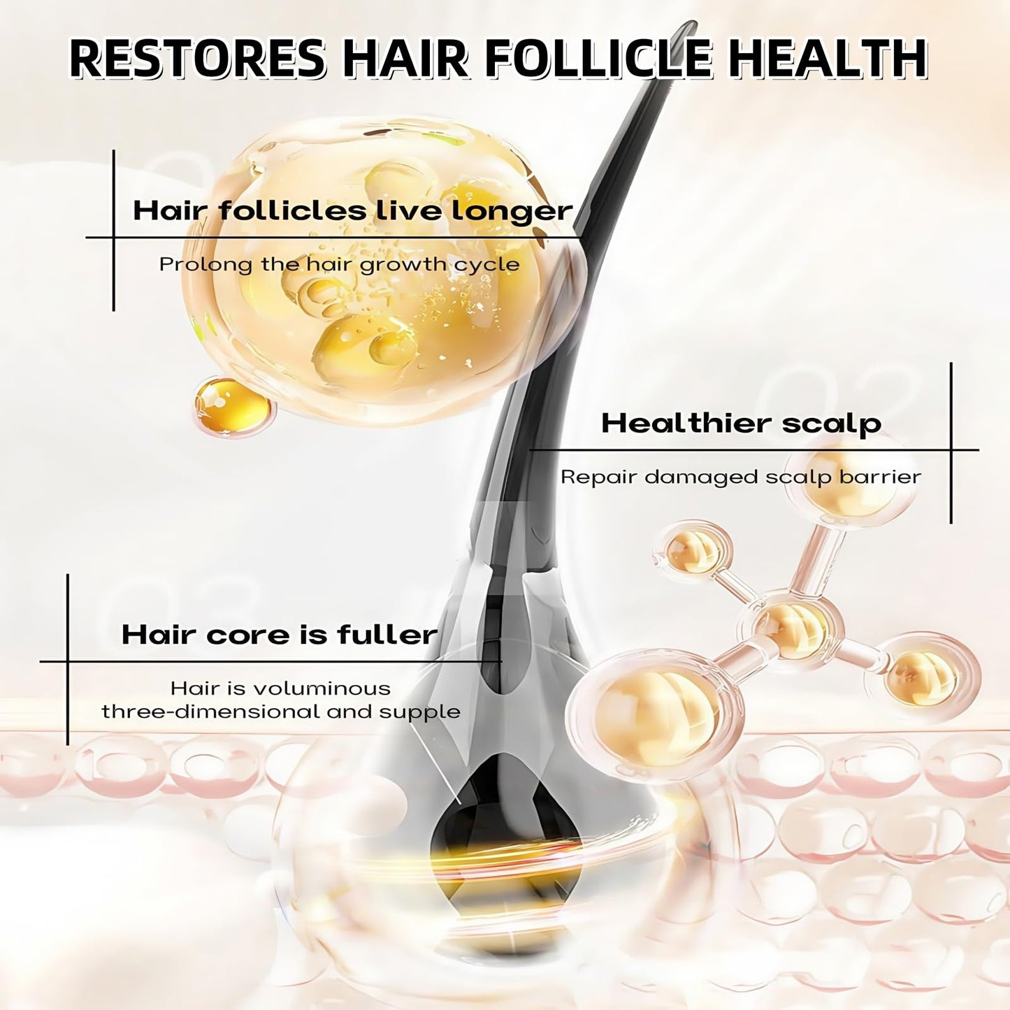 OuXing De/oxyr Gel Hair Growth,Hair Growth Oil,De/oxyr Growt/h Serums,Hai/r Gro/wth Serum,Multifunctional Serums Oil for Strengthening Ha/irs,Thickening Gel Strengthens,Hair Serum for Dry Damaged Hair,60ml