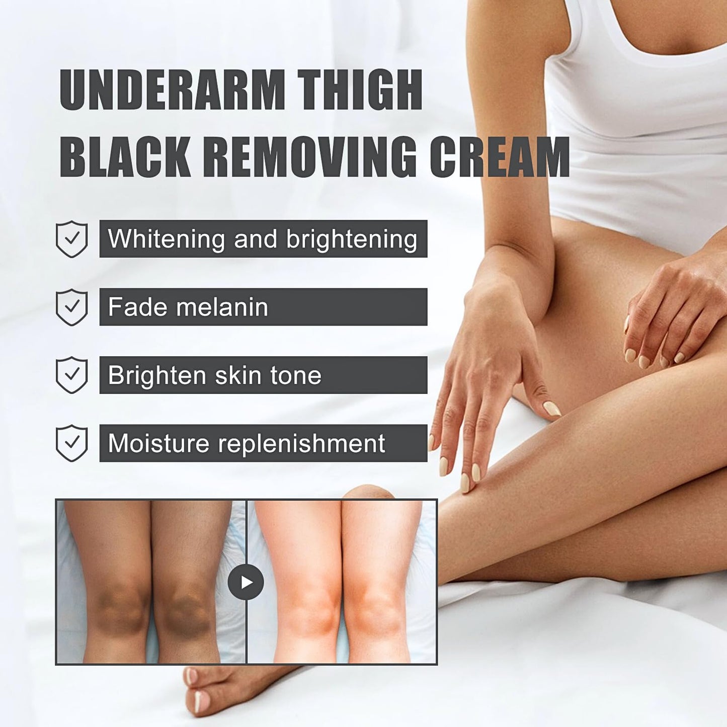 6PCS Skin Bleaching Cream Skincare Set, Skin Whitening Cream Set, Skin Lightening Cream, Snow Bleach Cream, Skin Bleach for Face/Intimate Area/Knees/Elbows/Inner Thigh/Armpit