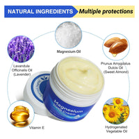 Magnesium Cream for Sleep & Muscle Relaxation, Skin Calming Moisturizing Butter with Magnesium, Sleep Support & Muscle Relaxation