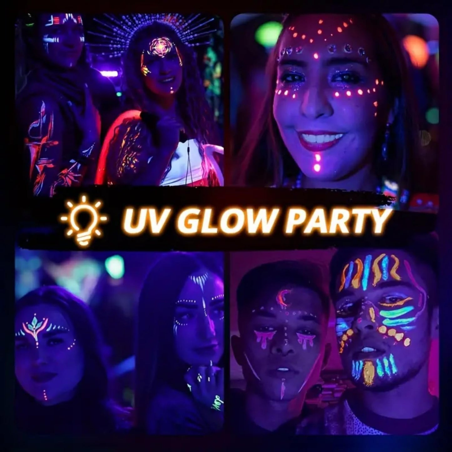 Xinyig Face Painting Kit,42 Colors Professional Face Painting Kit,Safe Body Painting for Carnival,Colourful Body Paint Colours,Neon Face Paints Glow in Dark,Fancy Dress Face Paints,Face Paint for Festival