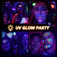 Xinyig Face Painting Kit,42 Colors Professional Face Painting Kit,Safe Body Painting for Carnival,Colourful Body Paint Colours,Neon Face Paints Glow in Dark,Fancy Dress Face Paints,Face Paint for Festival
