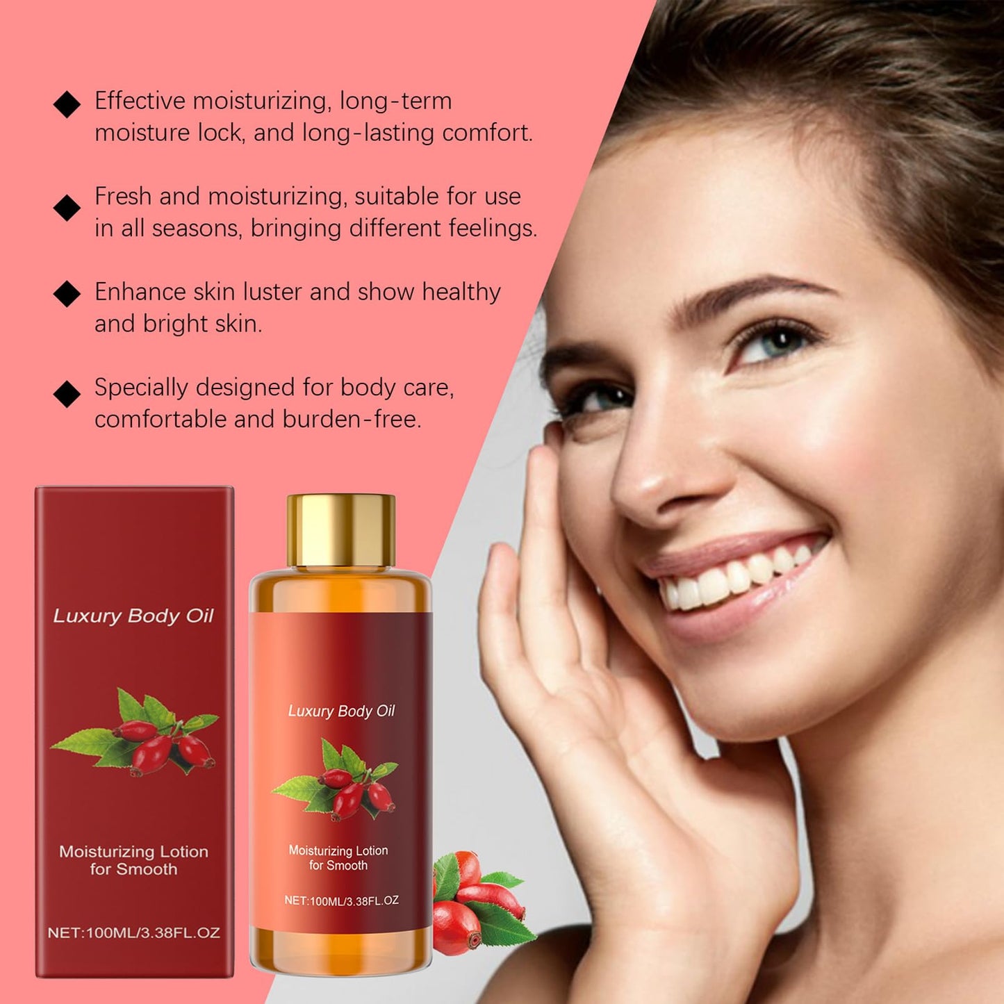 MEITREND Magic Body Oil Firming,Advanced Firming Body Lotion for Women,Hydrating Body Lotion,Moisturizing Collagen Lifting Glow Essence Magic Body Oil with Vitamin E,Lift Sagging Skin & Improve Dry Skin