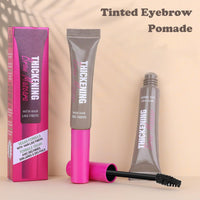 GEEWHILE Tinted Brow Glue, Brow Tint, Instant Eyebrow Styler Tinted Brow Gel, Waterproof Tinted Eyebrow Gel with Brush, Long Lasting Brow Gel Tint for Fuller Looking Eyebrows(Taupe)