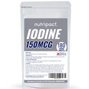 nutripact Iodine Supplement 150mcg Tablets - 180 Vegan Tablets - 6 Month Supply - Source of Iodine from Potassium Iodide - Suitable for Vegans - UK Made