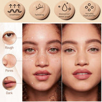 Makeup Multi-Use Full Coverage Concealer Stick,Makeup Found/ation Sti/ck,Cream Foun/dation With Built-In Brush,Flawless Eraser Foundation Sti/ck,Double Head Make-Up St/ick,Durable Cream Found/ation#3