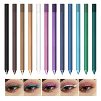 OunTechGlory 12 Rainbow Colored Eyeliner Pencil Set - Matte, Long-lasting & Waterproof Liners for Christmas and Masquerade Makeup - Smudge-proof Eye Liners