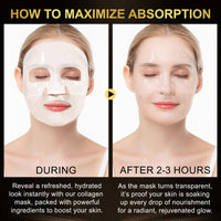 Buyourtaste Advanced Snail Mucin Glass Glow Hydrogel Face Masks, 4Pcs Collagen Face Mask, Snail Mucin Serum Mask, Snail Mucin Face Mask, Hydrating, Soothing & Firming, Brighten Skin, Reduce Fine Lines