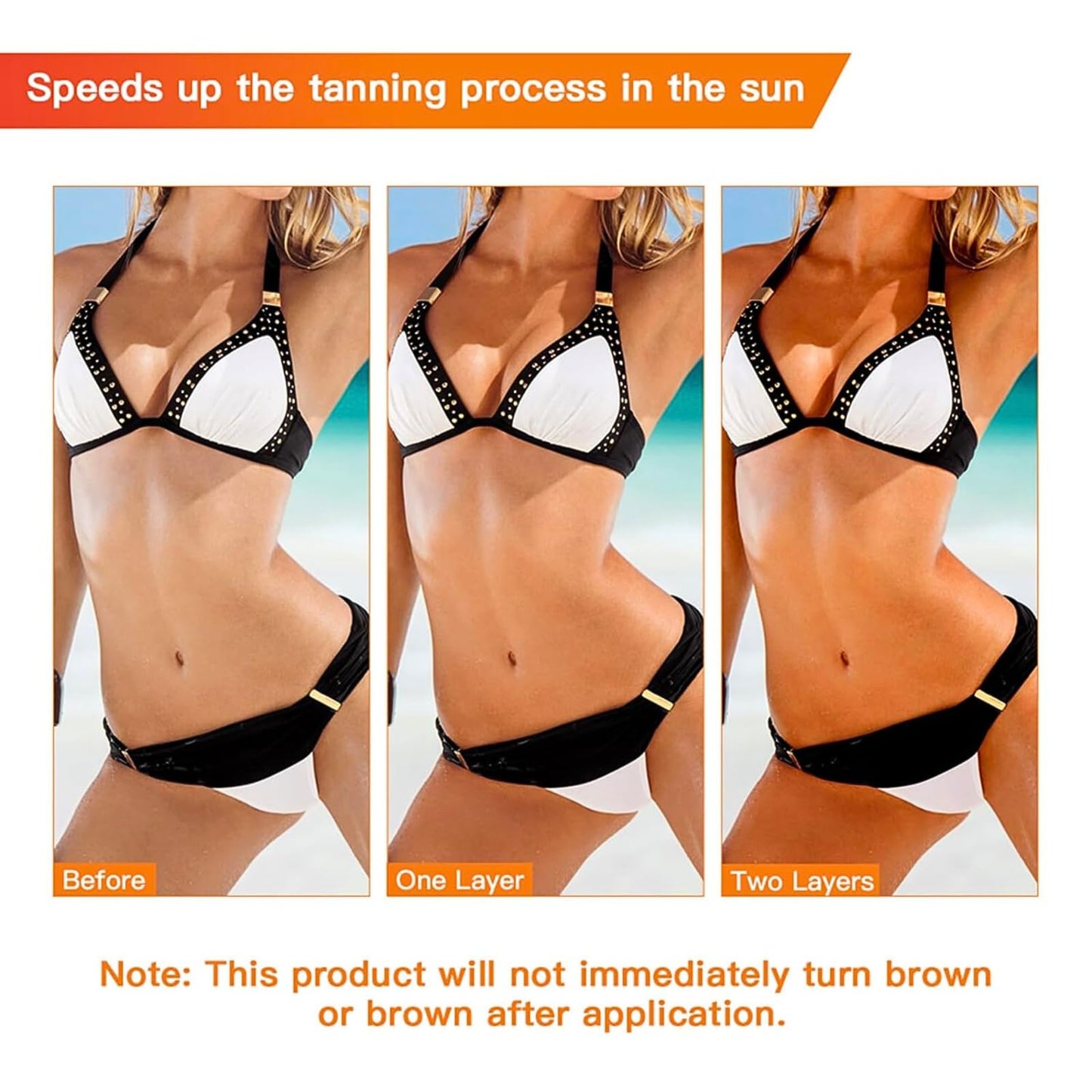 IZBEAUVO Intensive Tanning Gel, Shine Brown Tan Accelerator, Tanning Cream With Carrot, Coconut Oil, Tan Enhancers & Accelerators – Water-Resistant Moisturiser For Sunbeds & Outdoor Sun, Vegan, 150ML
