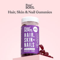 Free Soul Biotin Hair Supplement – Hair, Skin, & Nails Gummies – Delicious Chewable Hair Skin and Nails Vitamins – Biotin Enhanced with Vitamins B6, B12, Zinc, Selenium, E, A, C & D – 60 Gummies