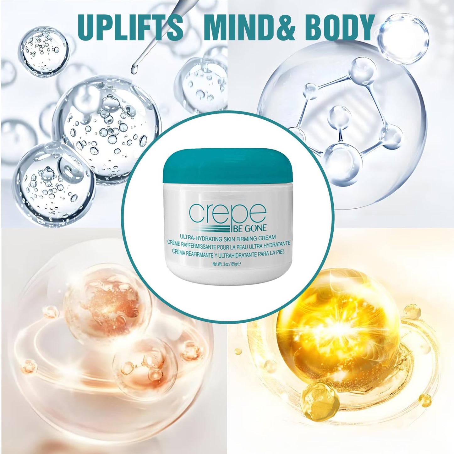 FunnAura Crepe Be Gone Body Souffle, Neck Firming Cream, Skin Tighten and Lift Neck Cream for Anti Wrinkle and Hydration