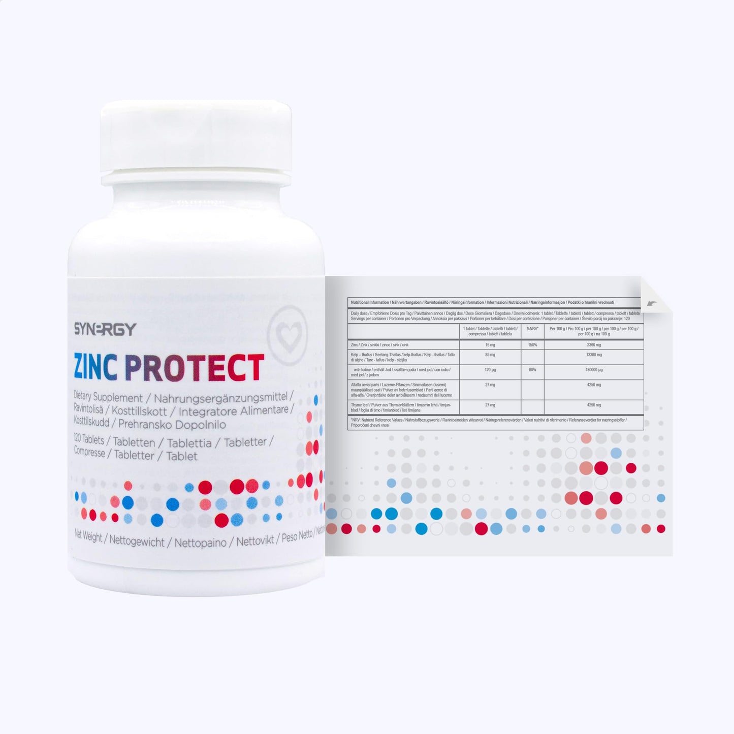 Synergy Worldwide Zinc Protect 120 Tablets | 15 mg Zinc per Tablet | Supports Immune Function | Vital Mineral for Optimal Health and Wellbeing | 76,2 gr