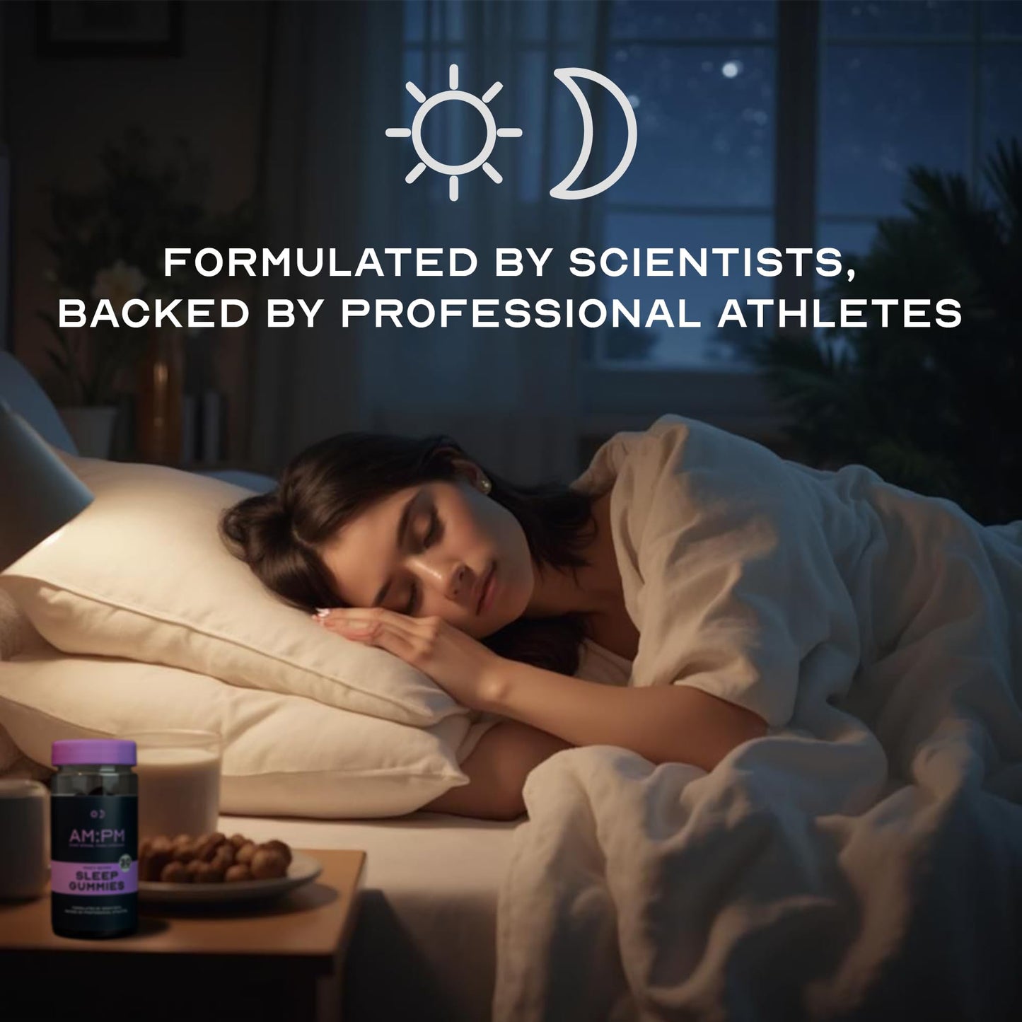 AM:PM Nutrition AM:PM Sleep Gummies, Sleep Aid with Lemon Balm, Chamomile, Zinc & Vitamin B6, 60 Gummies