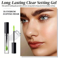 OuXing 2PCS 3D Eyebrow Gel,Brow Gel,Waterproof Eyebrow Gel Clear,Long Lasting Cle-ar Brow Gel,Bro-w G-el Clear,Brows Styling Wax for Natural-Looking,Quick Drying & Non Sticky,Eyeb-row Brush,Eyeb-row Wax Kit