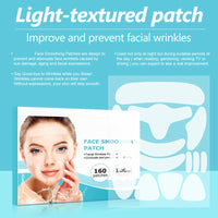 Wormeer Wrinkle Patches - 160 Pcs Pure Collagen Face Tape for Wrinkles, Helps Improve Skin Texture and Enhances a Radiant Apearance, Face Anti Wrinkle Patches for Eye, Mouth, Frontal Region Areas