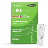 NEUBRIA NEUBIOTIC BIFIDO & Fibre - Bifidobacteria & Prebiotic Fibre Supplement for Gut Health, Digestion & Bloating Relief – 25 Billion CFU Bifidobacterium Lactis & FOS - UK Made – 30 Sachets