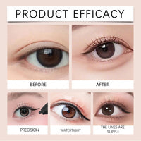 Fankayi Long-Lasting Winged Eyeliner Stamp,Eyeliner Stamp,Waterproof Smudge Proof Long Lasting Liquid Eye Liner,Smudge-Proof Brown Liquid Liner for Women,Winged Eye-liner St-amp,Eye Liner St-amp(Brown)