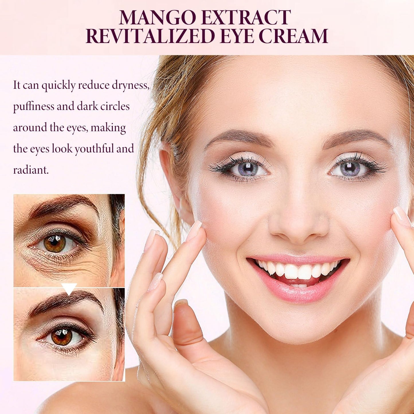 Siyinzu Eyelift Serum Mango Revitalize Eye Cream,Mango Activating and Firming Eye Cream,Hyaluronic Acid Repair Cream,E/ye Cre/am for Dark Circles and Puffy Eyes,Under Ey/e Cre/am,Anti Aging Ey/e Crea/m