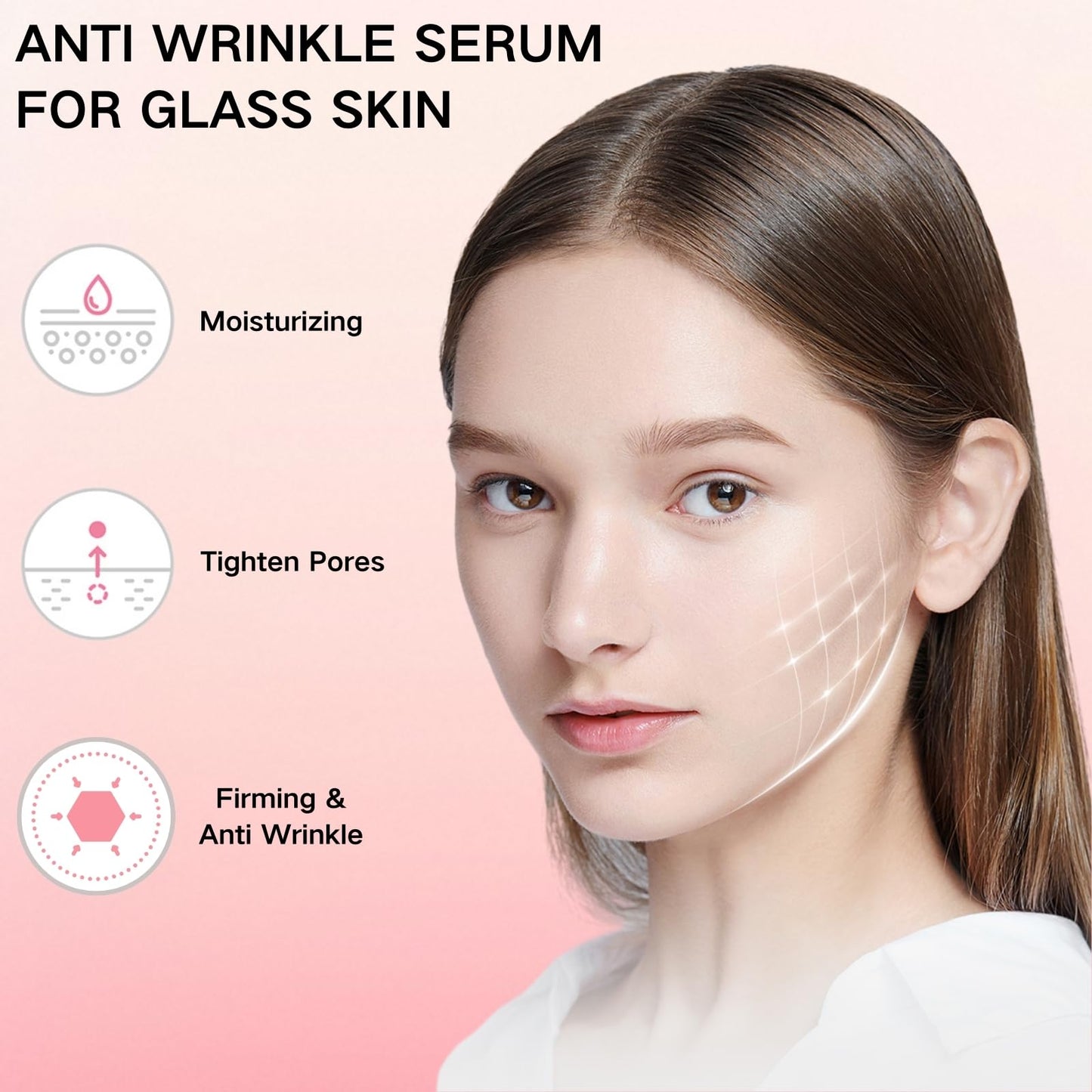 Shefave Pink Spicule Serum for Face with Niacinamide & Vitamin B12, Picotonic Glowing Serum, Anti Wrinkle Ser-um for Glass Skin, Minimizes Pores, Dark Spot, Brightening Hydrating Face Essence,Korean Skin Care
