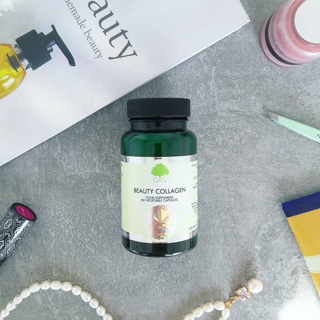 Beauty Collagen | Collagen & Hyaluronic Acid Supplement | 60 Capsules | Hydrolysed Marine Collagen | G&G Vitamins