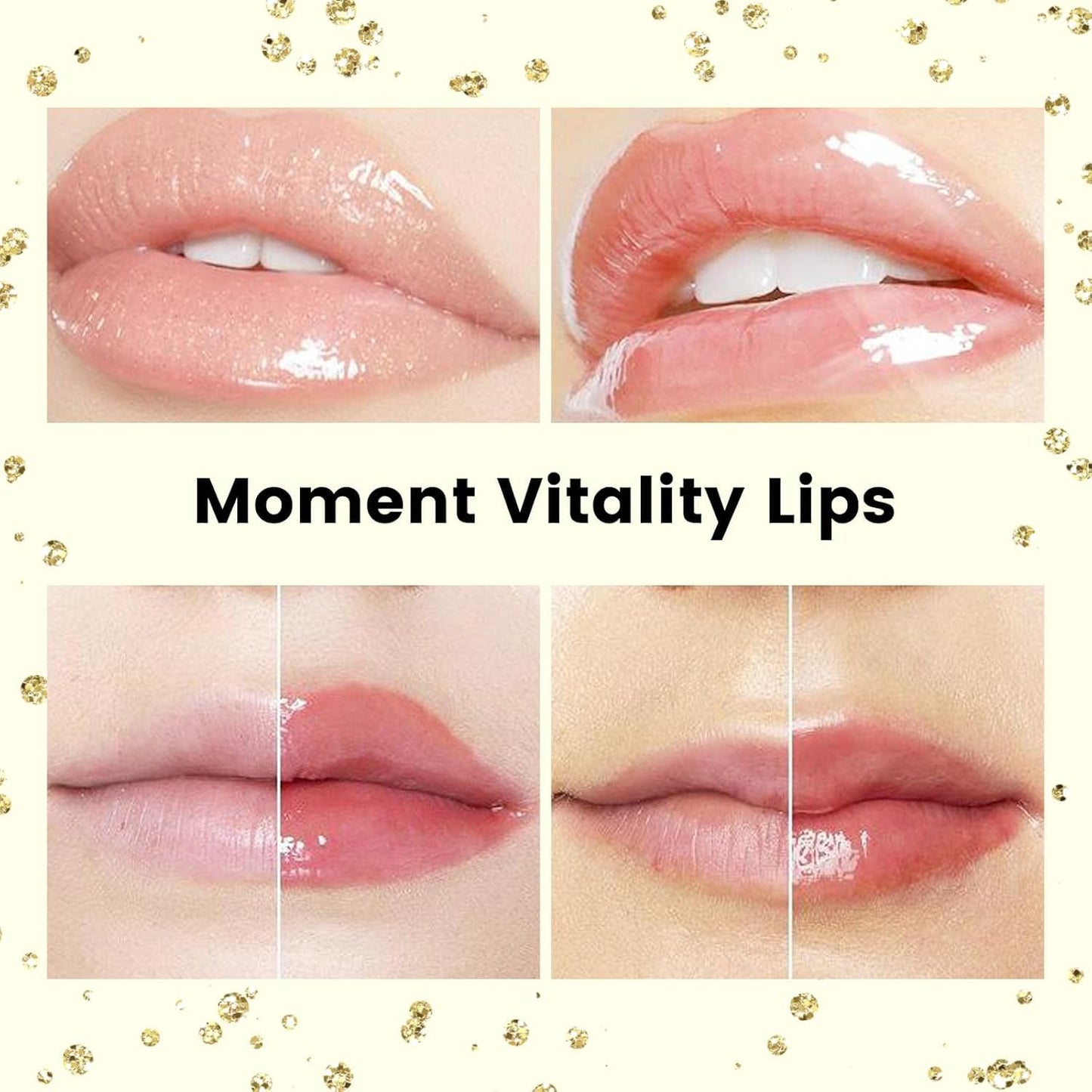 WujialingMM 2PCS Transferproof Color Changing Lipstick,Gold Crystal Colors Changing Lipsticks,Color Changings Lipstick Gold Foil,Moisturizer Long Lasting Lip Balm for Women